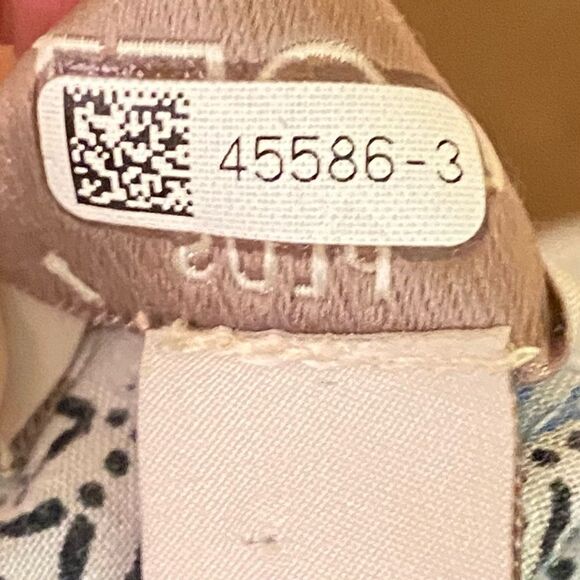 Loft Plus Blue Patterned Long Sleeve Blouse Rounded Neckline Womens Size 16 - Picture 6 of 6